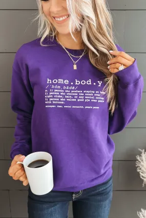 Homebody Crew Neck Pullover- Violet