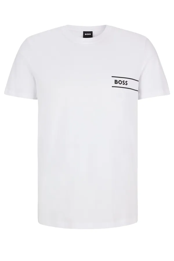 Hugo Boss Contrast Logo Tee White