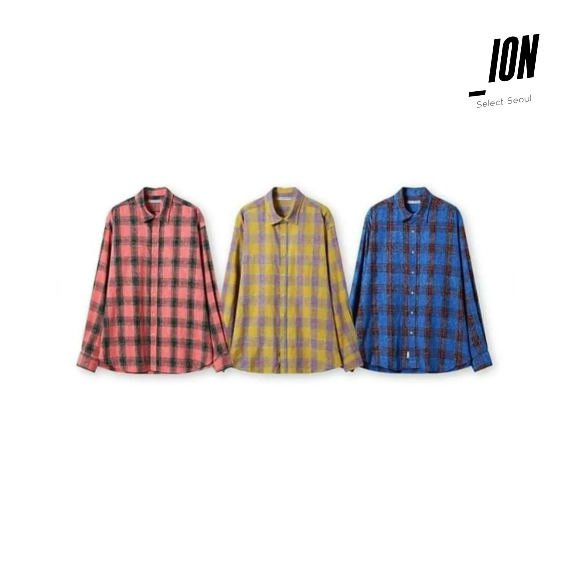 IONSEOUL  |Other Plaid Patterns Unisex Street Style Long Sleeves