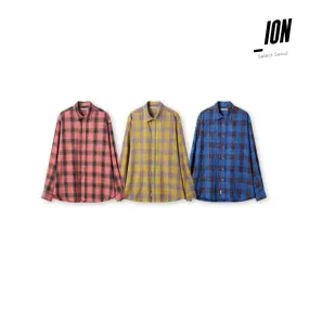 IONSEOUL  |Other Plaid Patterns Unisex Street Style Long Sleeves