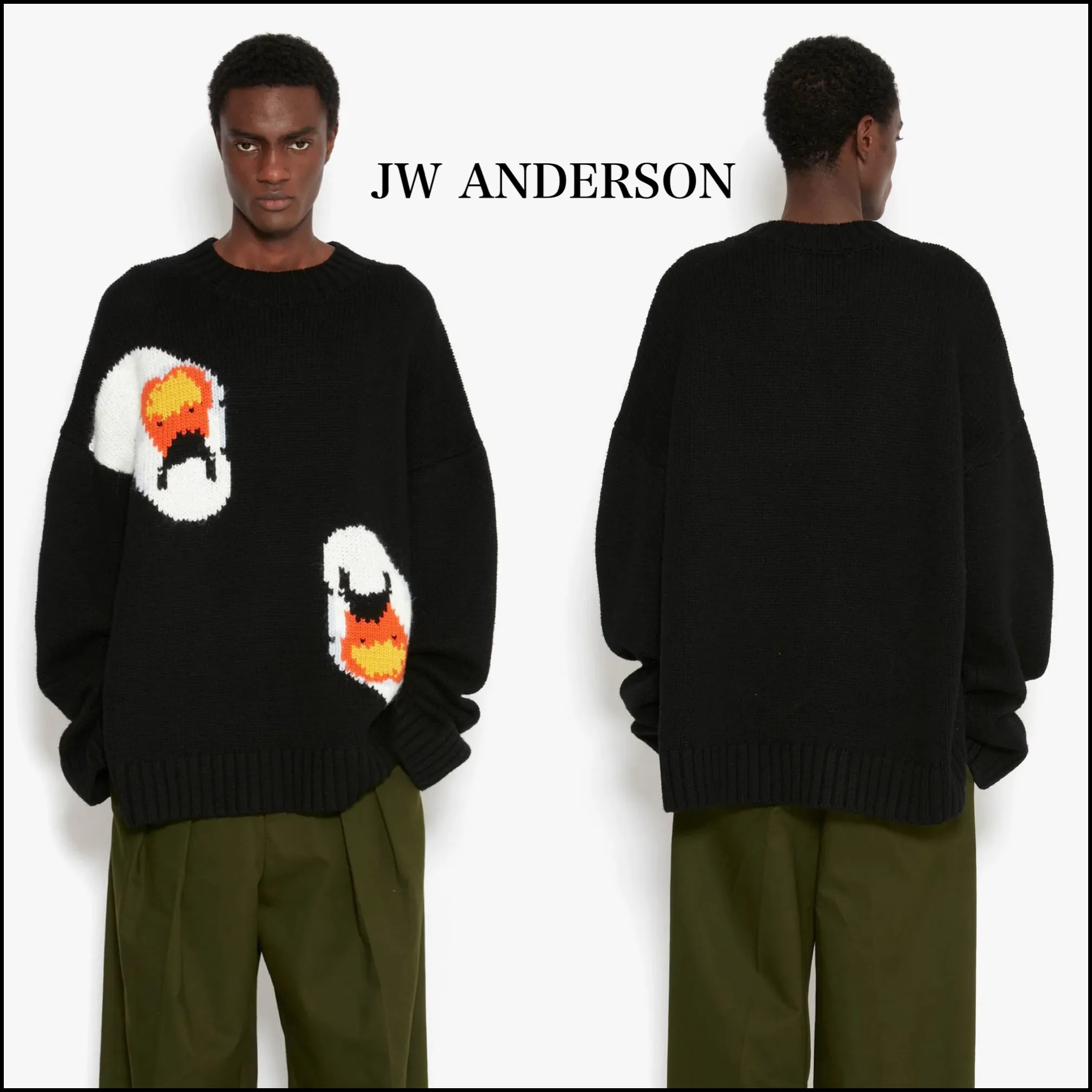 J W ANDERSON  |Crew Neck Casual Style Wool Long Sleeves