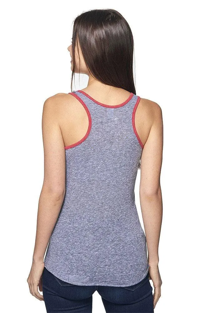 Jack Of All Trades Love Triblend Tank Top In Grey/Card