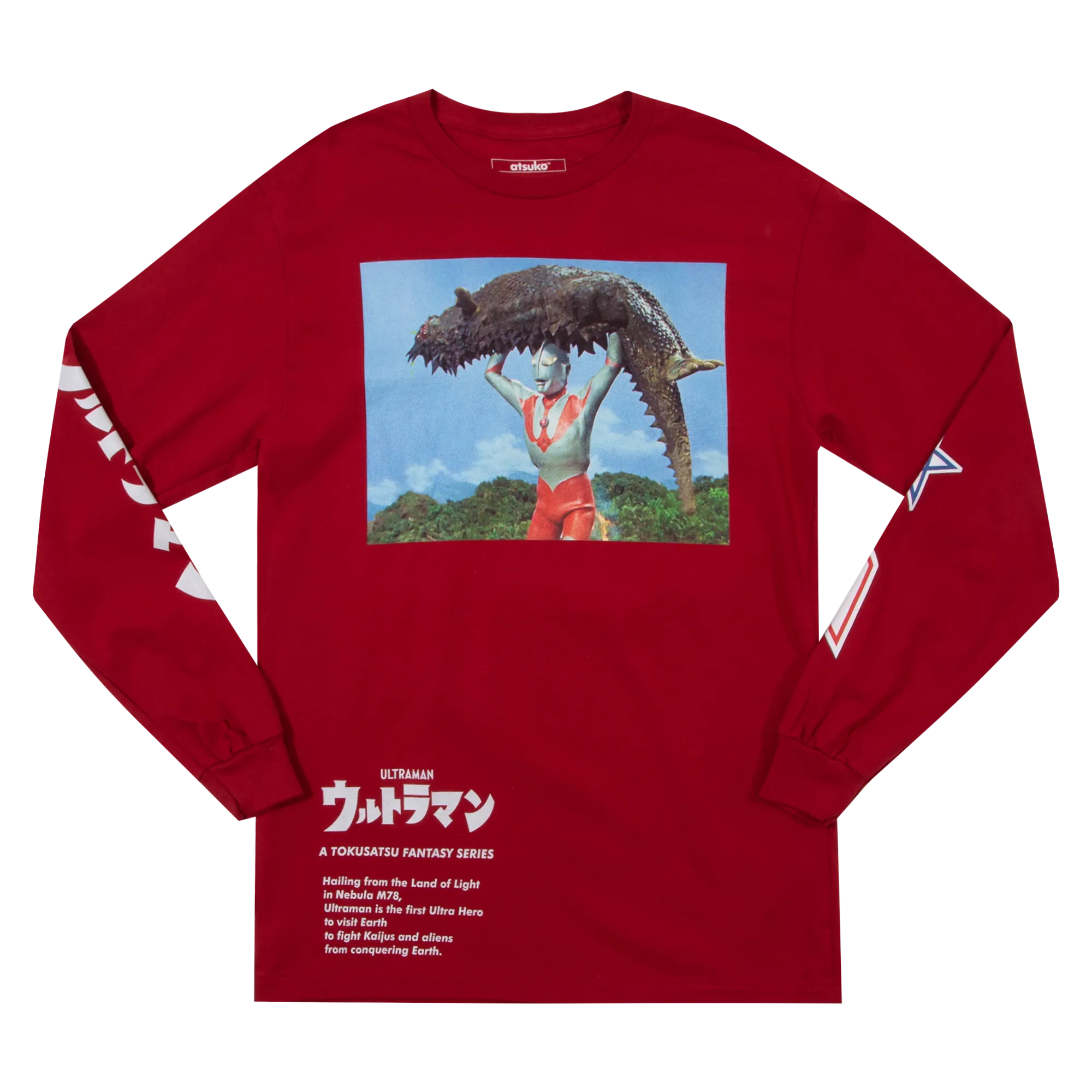 Kaiju Fighting Ultraman Red Long Sleeve