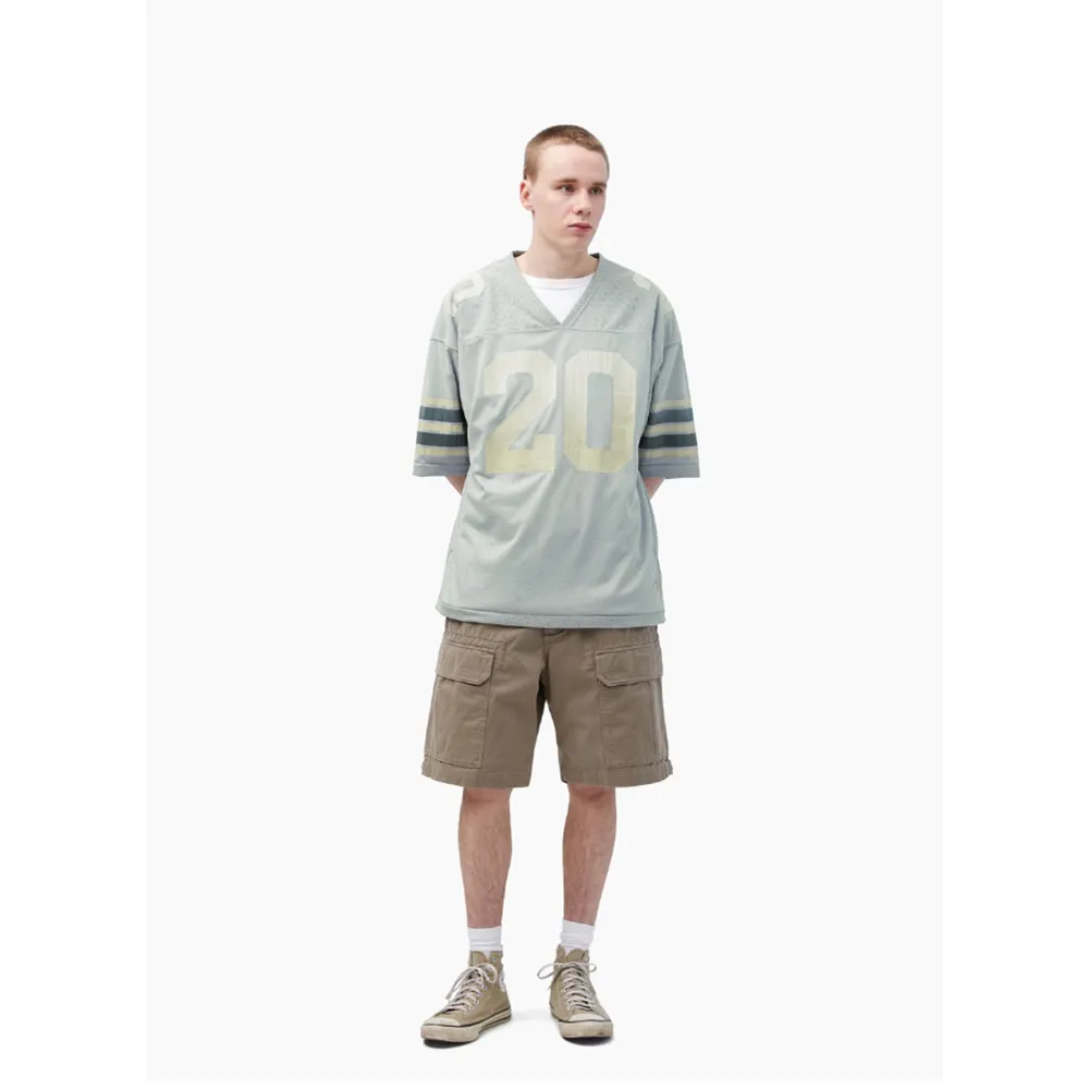 Khakis  |Stripes Unisex Street Style V-Neck Short Sleeves Oversized