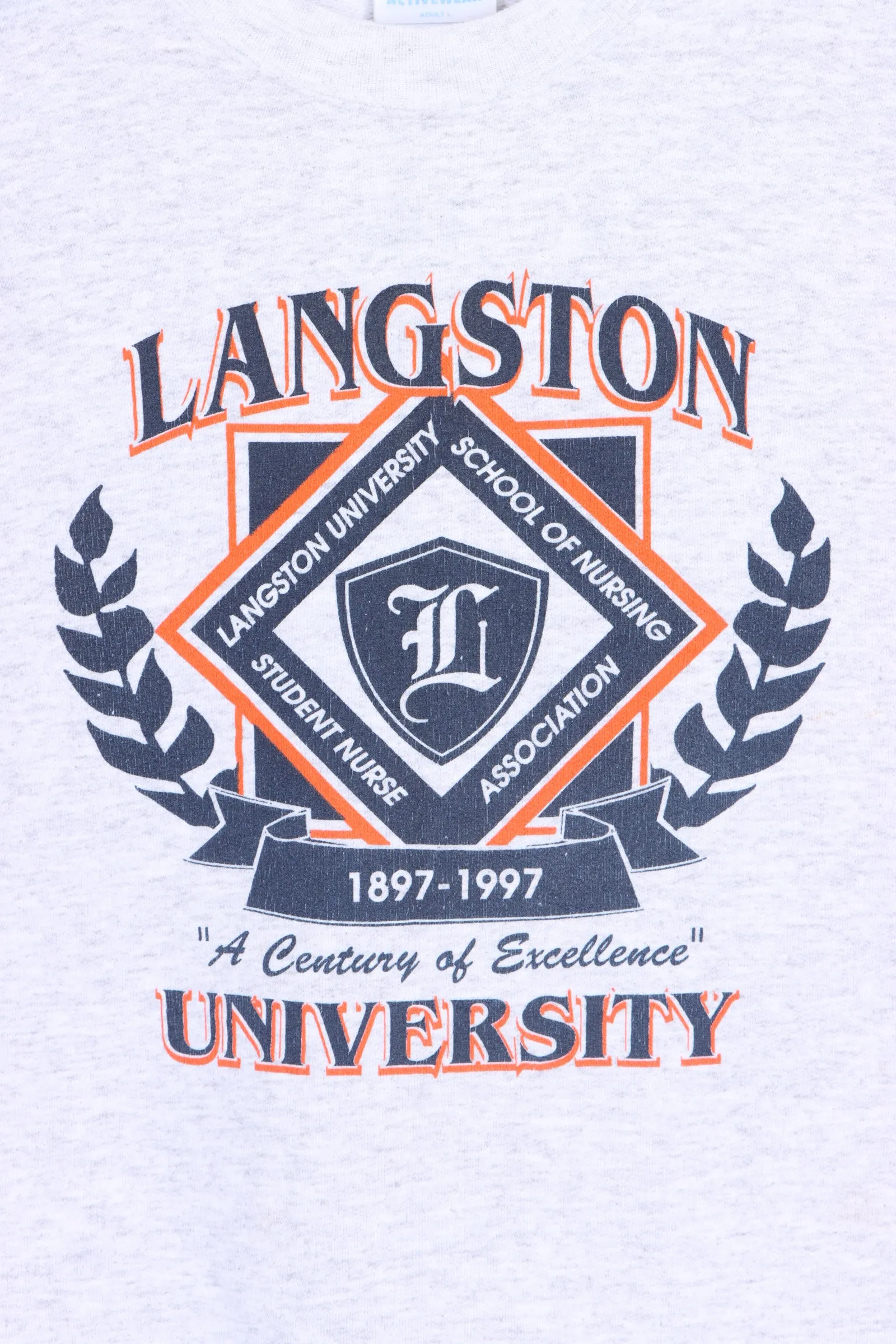 Langston University 1997 Century of Excellence Logo Sweatshirt (L)