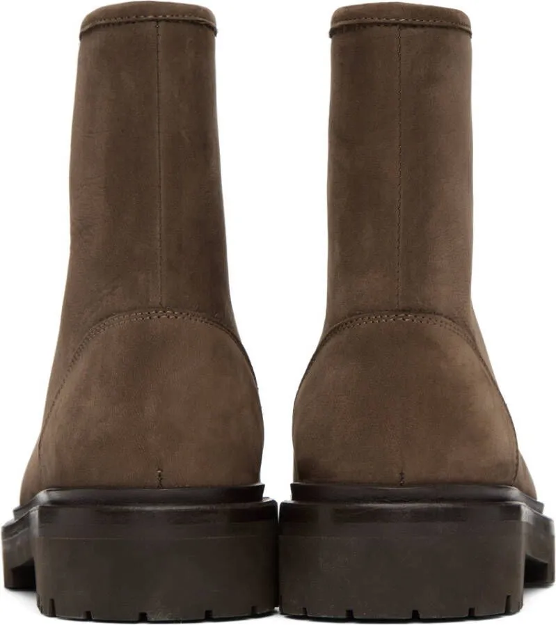 Legres Brown Nubuck Ankle Boots