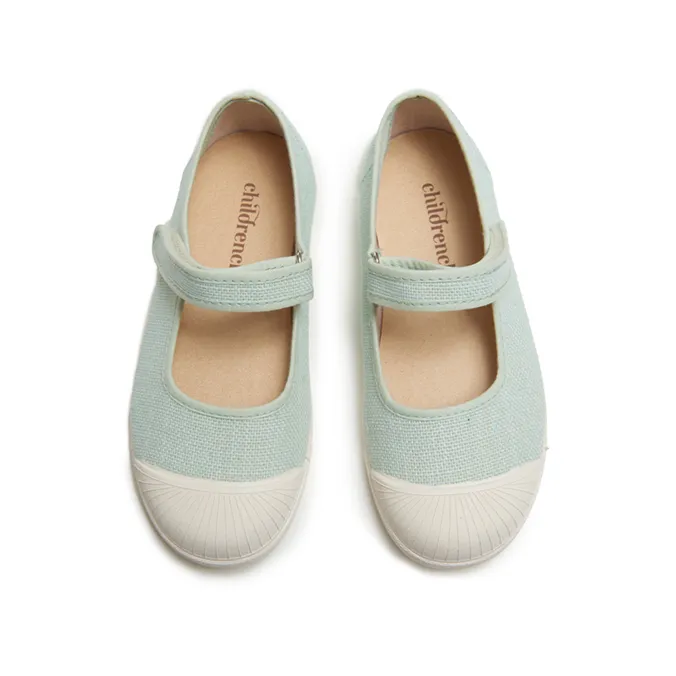 Linen Mary Jane Sneakers in Mint