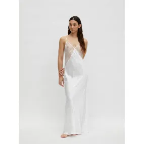 Maison Essentiele Lace 90 It Girl Maxi Slip Off White