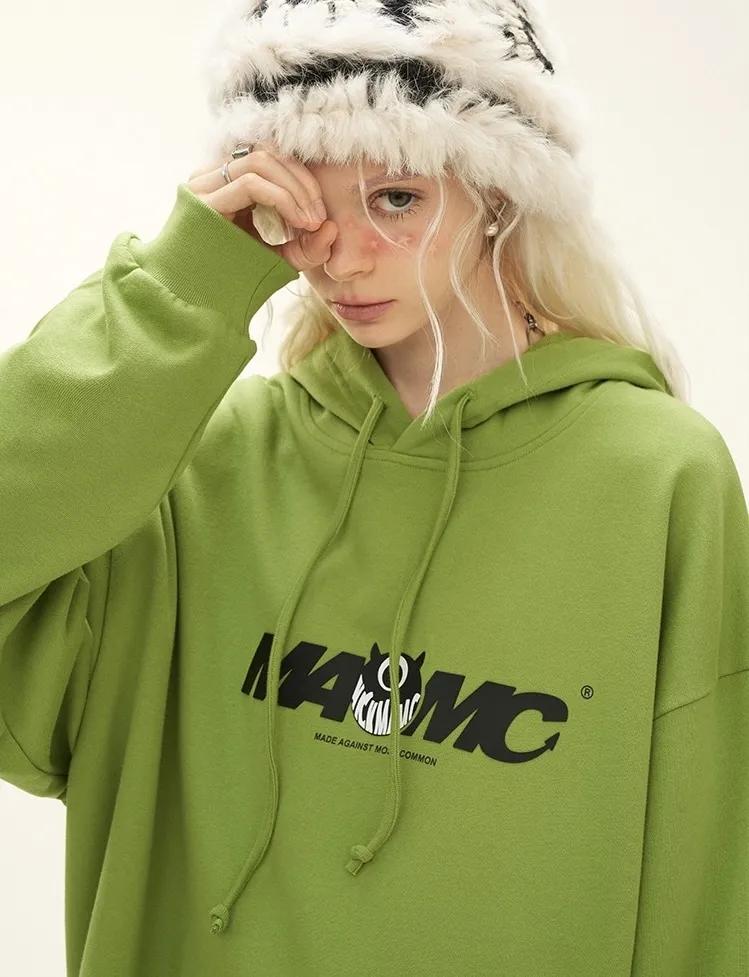 MAMC  |Unisex Street Style Long Sleeves Oversized Logo Sweatshirts