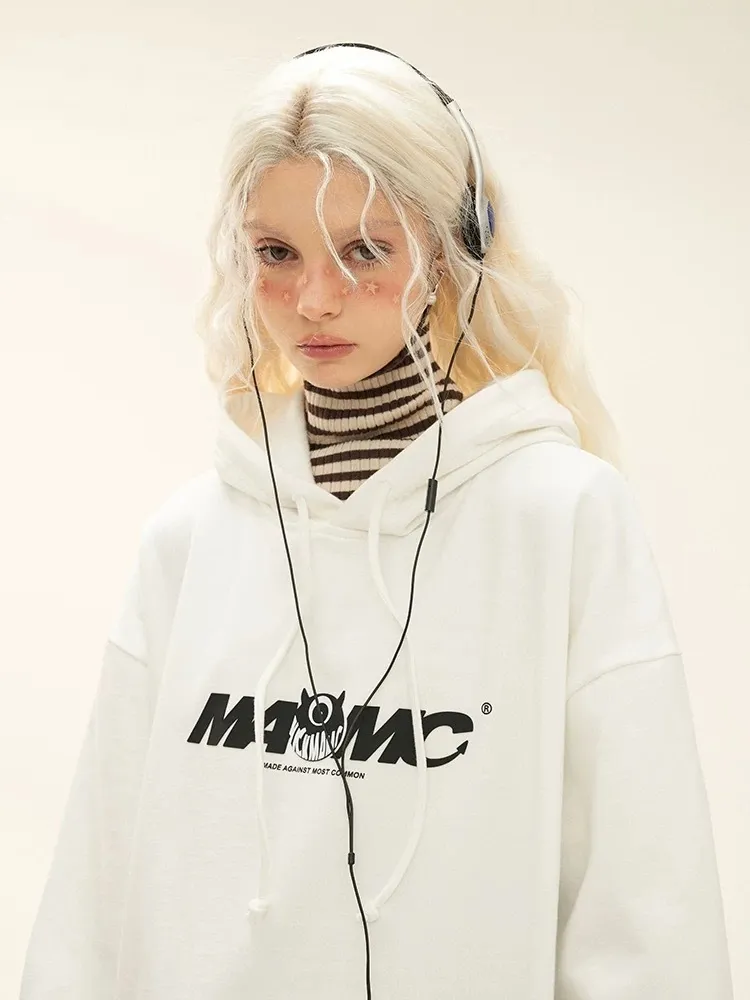 MAMC  |Unisex Street Style Long Sleeves Oversized Logo Sweatshirts