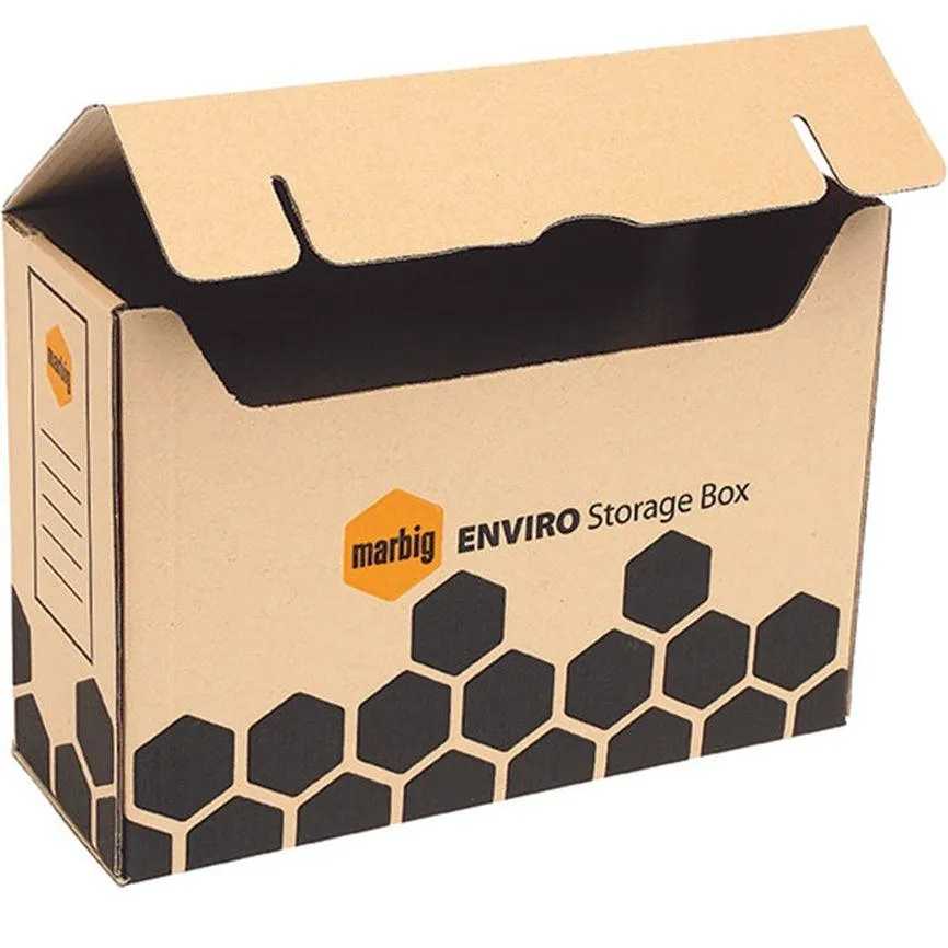 Marbig Enviro Storage Box Filing Documents Space Saving Carton 20