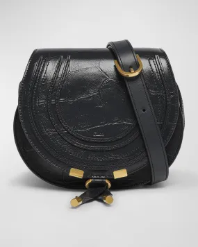 Marcie Small Crossbody Bag in Croc-Embossed Calfskin