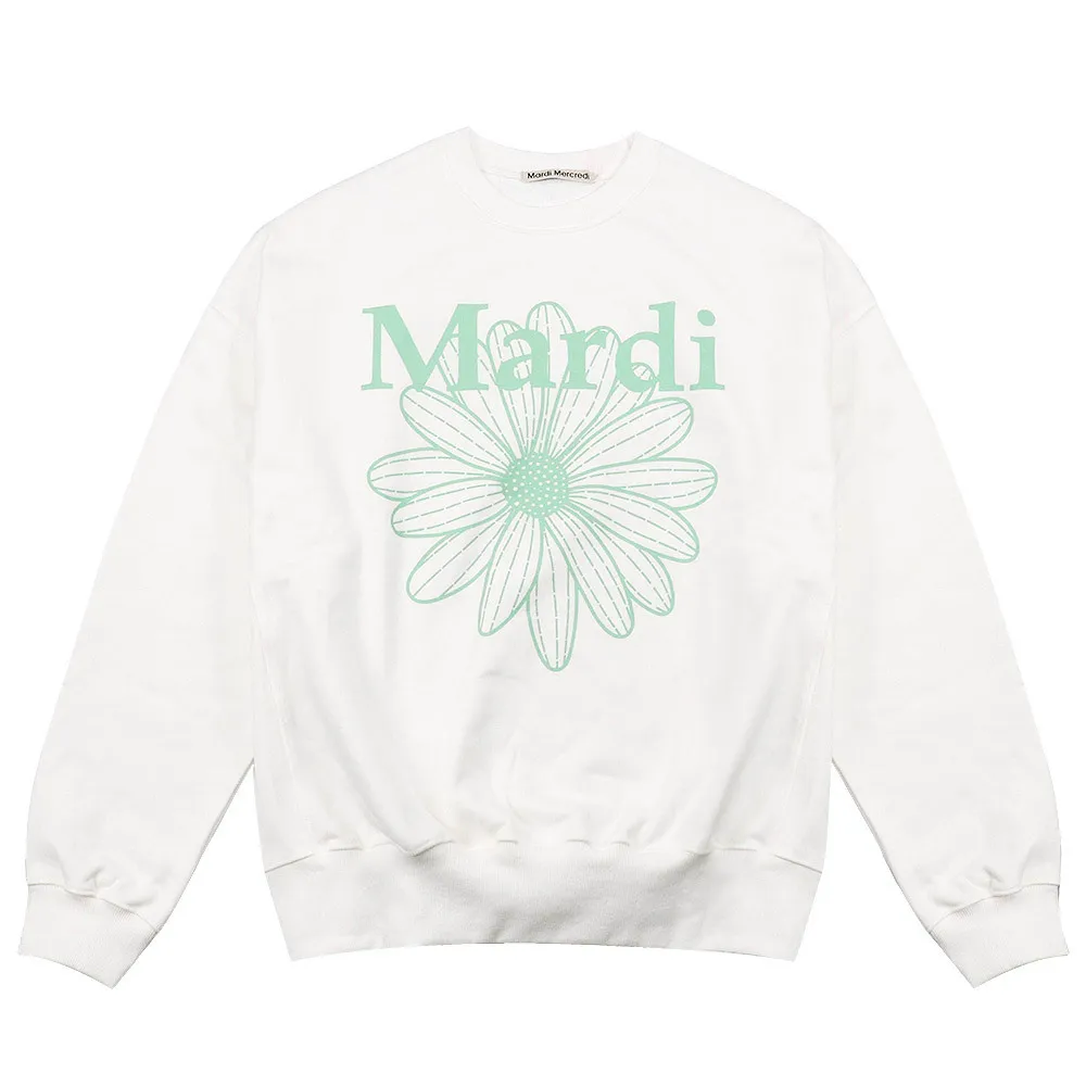 Mardi Mercredi  |Flower Patterns Rib Street Style U-Neck Long Sleeves Plain