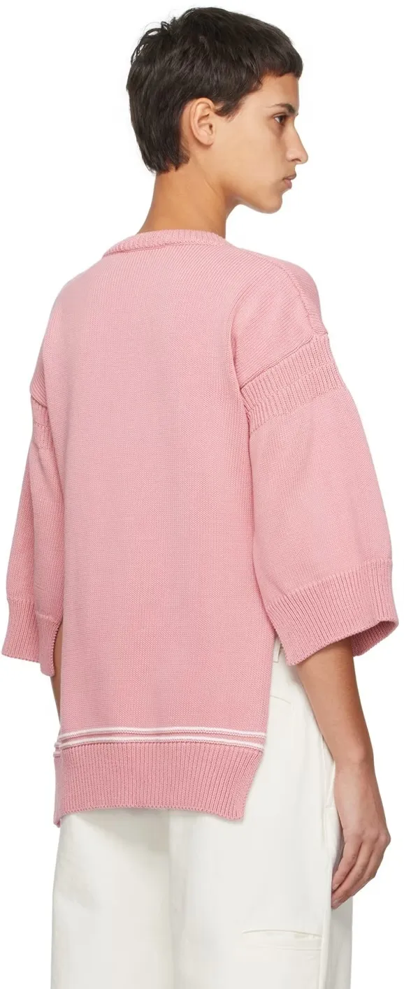 MARNI  |Crew Neck Casual Style Rib Dolman Sleeves Cropped Plain