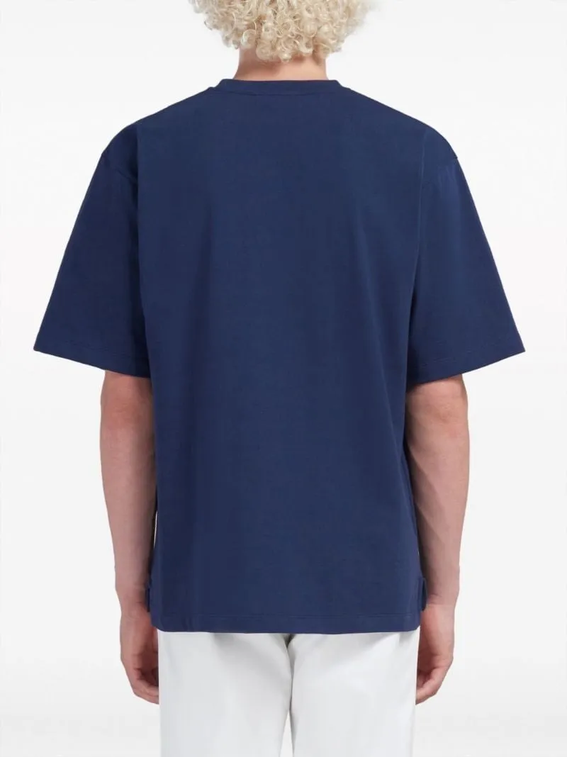 MARNI  |Crew Neck Plain Cotton Short Sleeves Oversized Logo