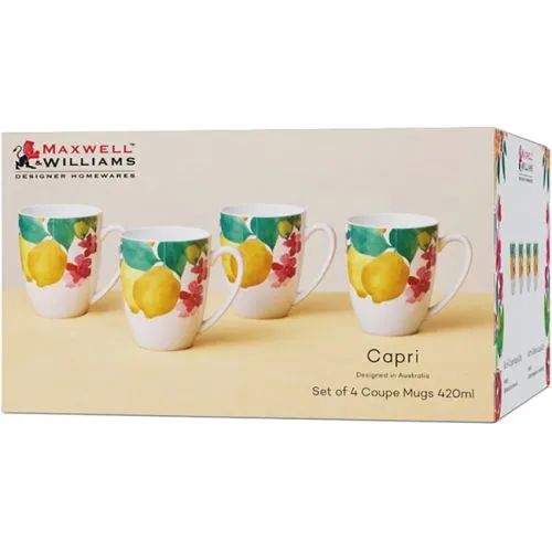 Maxwell & Williams Capri Mug Set Of 4 420Ml