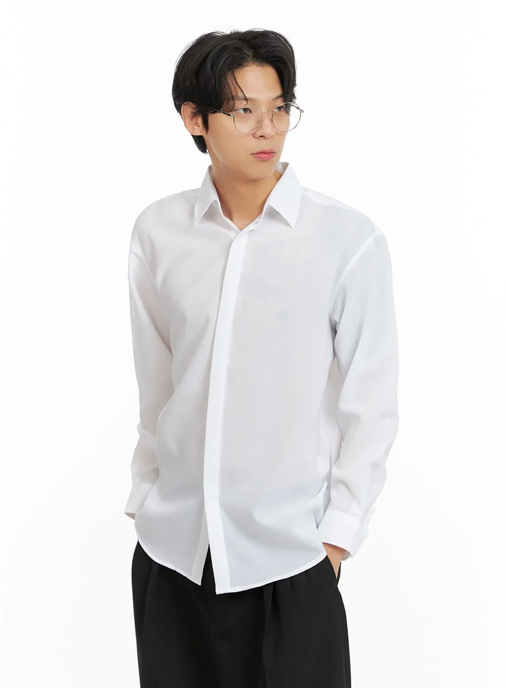 Men's Buttoned Collar Shirt IA402