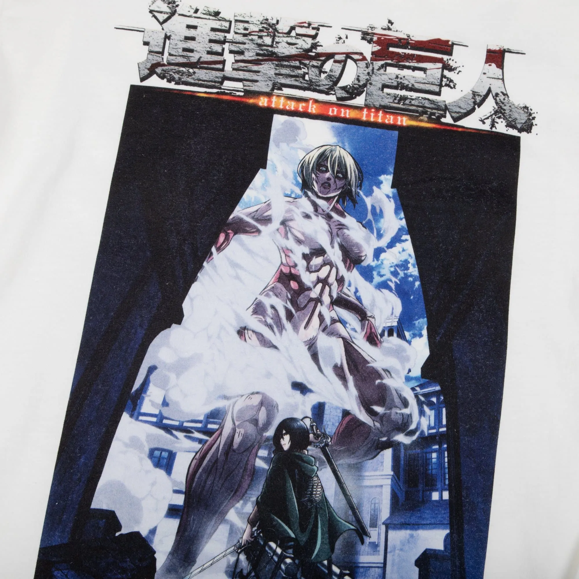 Mikasa and Female Titan White Long Sleeve