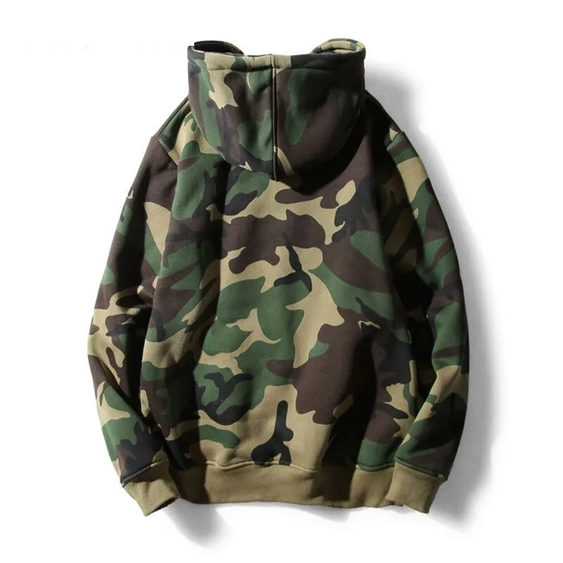 Military Male Army Green Hoodie / Fashion Camouflage Fleece Hoodies for Men