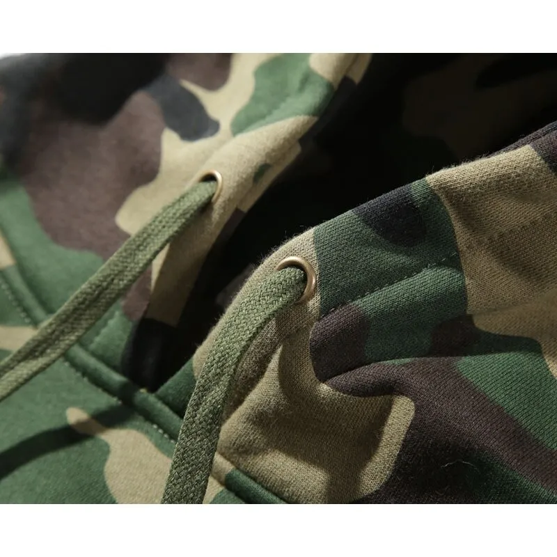 Military Male Army Green Hoodie / Fashion Camouflage Fleece Hoodies for Men