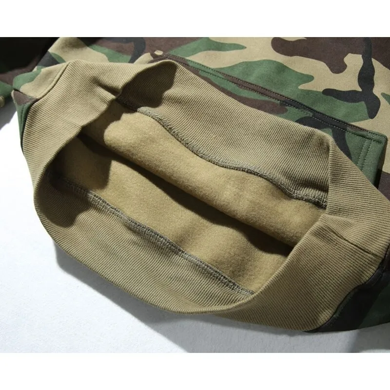 Military Male Army Green Hoodie / Fashion Camouflage Fleece Hoodies for Men