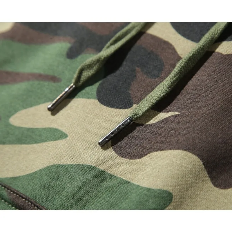 Military Male Army Green Hoodie / Fashion Camouflage Fleece Hoodies for Men