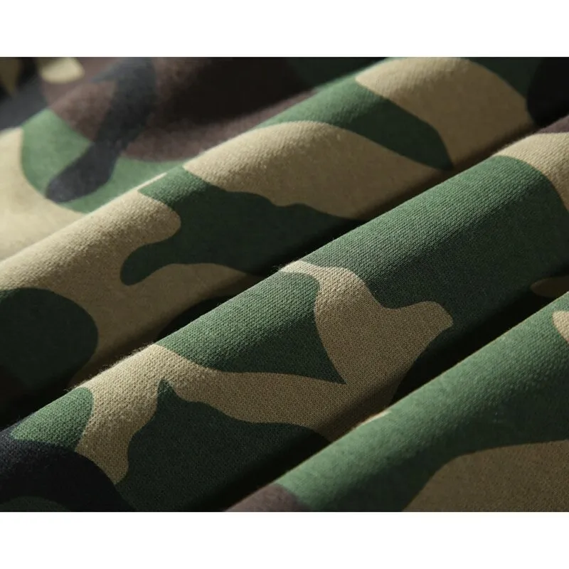 Military Male Army Green Hoodie / Fashion Camouflage Fleece Hoodies for Men