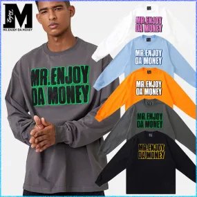 MR. ENJOY DA MONEY  |Crew Neck Unisex Street Style Cotton Oversized Logo