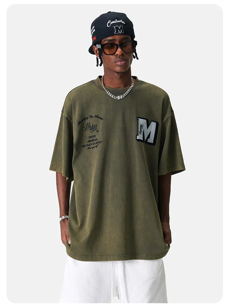 MR. ENJOY DA MONEY  |Crew Neck Unisex Street Style Plain Cotton Short Sleeves