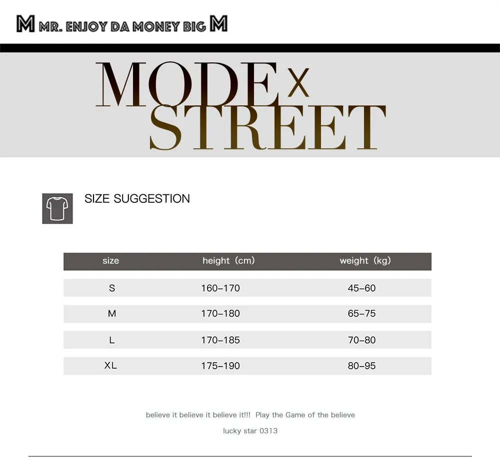 MR. ENJOY DA MONEY  |Crew Neck Unisex Street Style Plain Cotton Short Sleeves