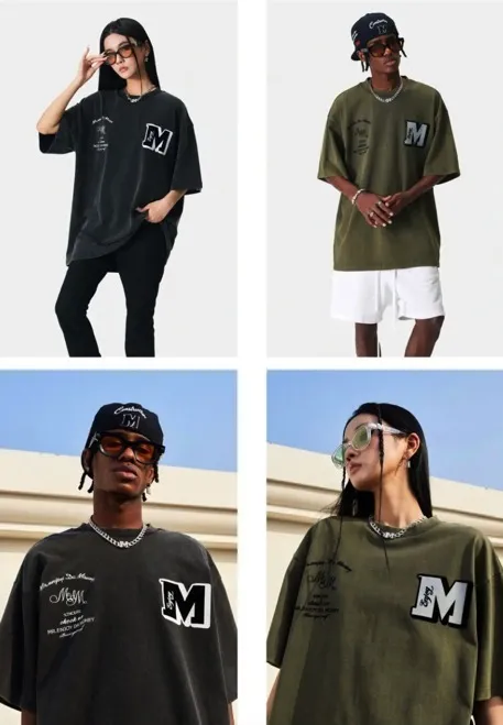 MR. ENJOY DA MONEY  |Crew Neck Unisex Street Style Plain Cotton Short Sleeves