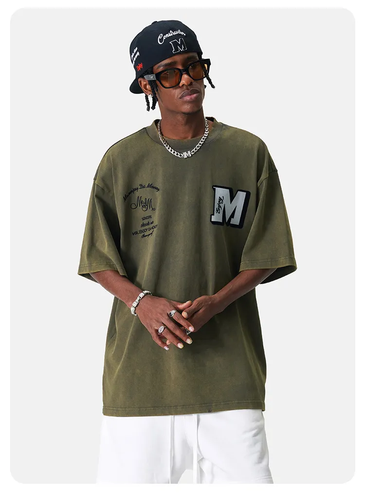 MR. ENJOY DA MONEY  |Crew Neck Unisex Street Style Plain Cotton Short Sleeves