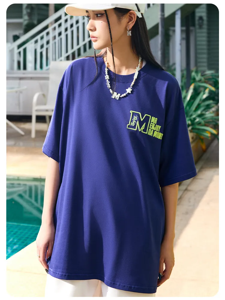 MR. ENJOY DA MONEY  |Unisex Street Style Plain Oversized Logo T-Shirts