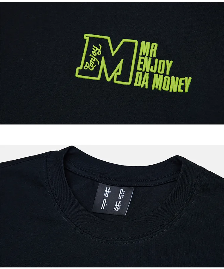 MR. ENJOY DA MONEY  |Unisex Street Style Plain Oversized Logo T-Shirts