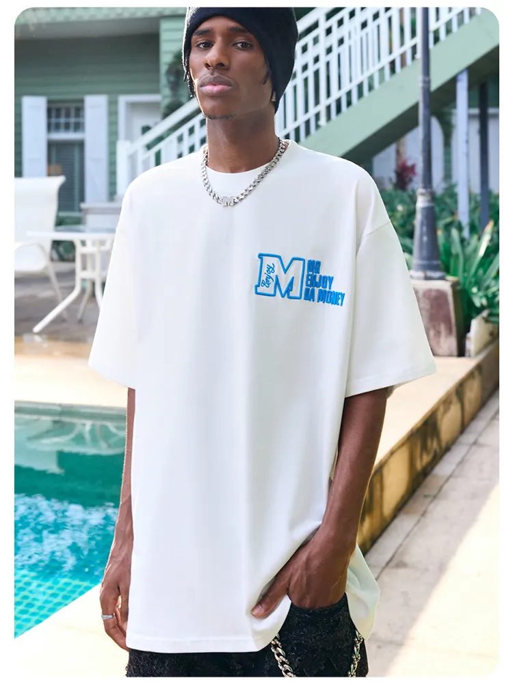 MR. ENJOY DA MONEY  |Unisex Street Style Plain Oversized Logo T-Shirts