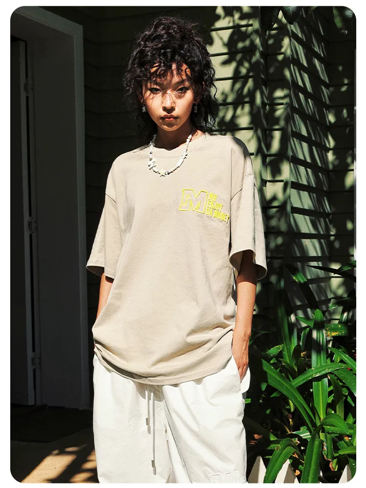 MR. ENJOY DA MONEY  |Unisex Street Style Plain Oversized Logo T-Shirts