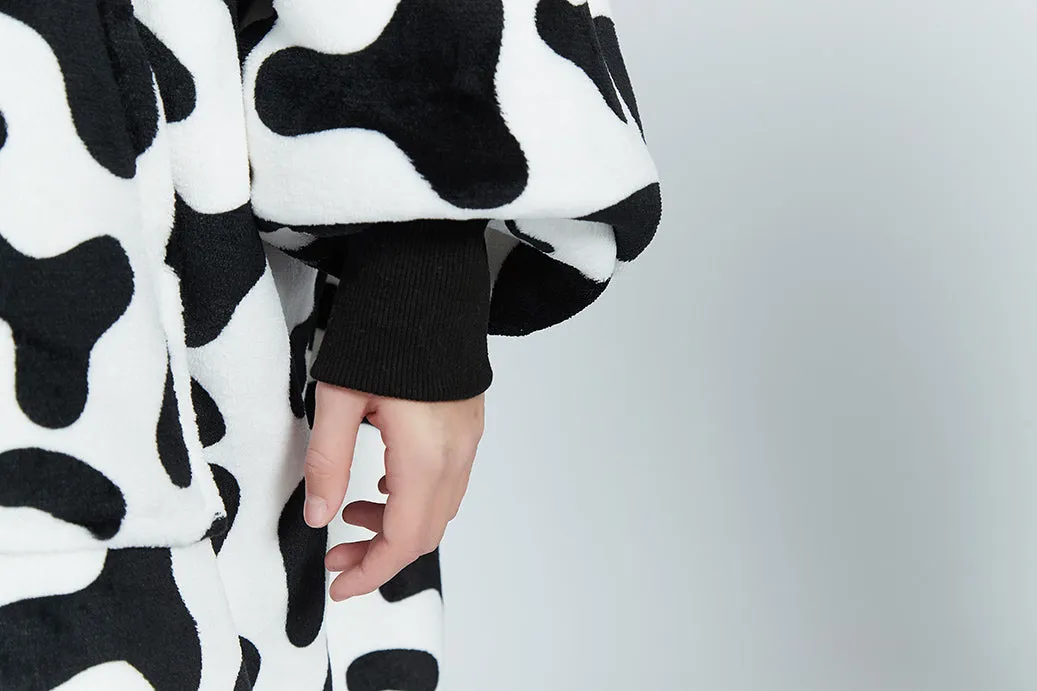 My Snuggy - Kids Monochrome Cow Hoodie Blanket