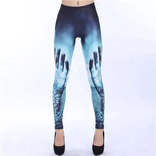 New Fashion Cute Cartoon Slim Legins High Waist Elastic  Leggins Printed Women Leggings Women Pants