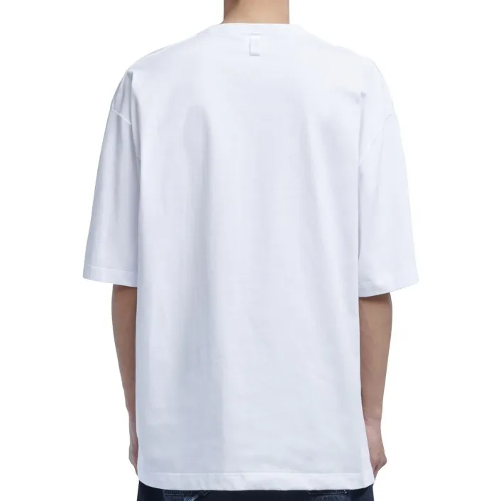 NOMANUAL  |Street Style Plain Cotton Short Sleeves Oversized Logo