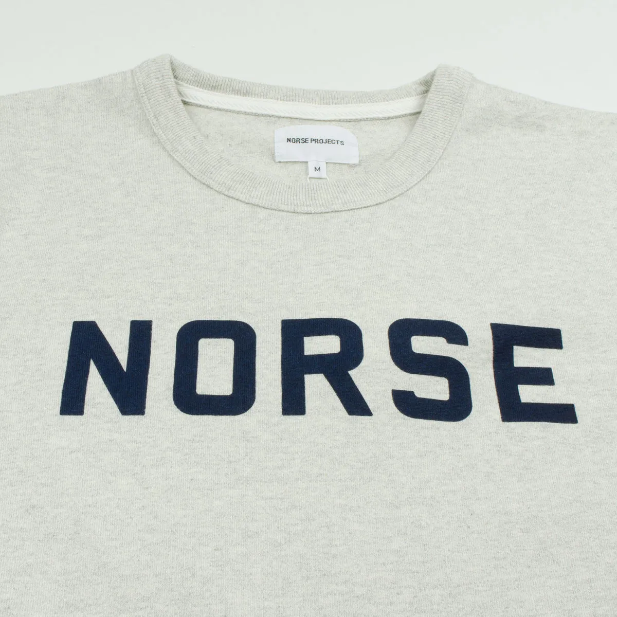 Norse Projects - James Mouliné Norse Print T-shirt - Ecru Mélangé