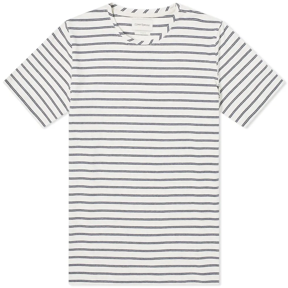 Oliver Spencer Conduit Striped T-ShirtNavy & Oatmeal