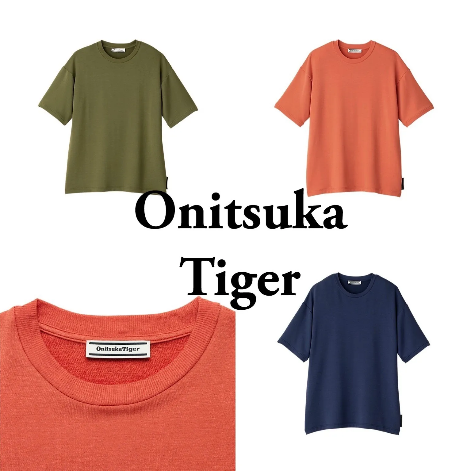 Onitsuka Tiger  |Unisex Street Style Cotton Short Sleeves Oversized Shirts