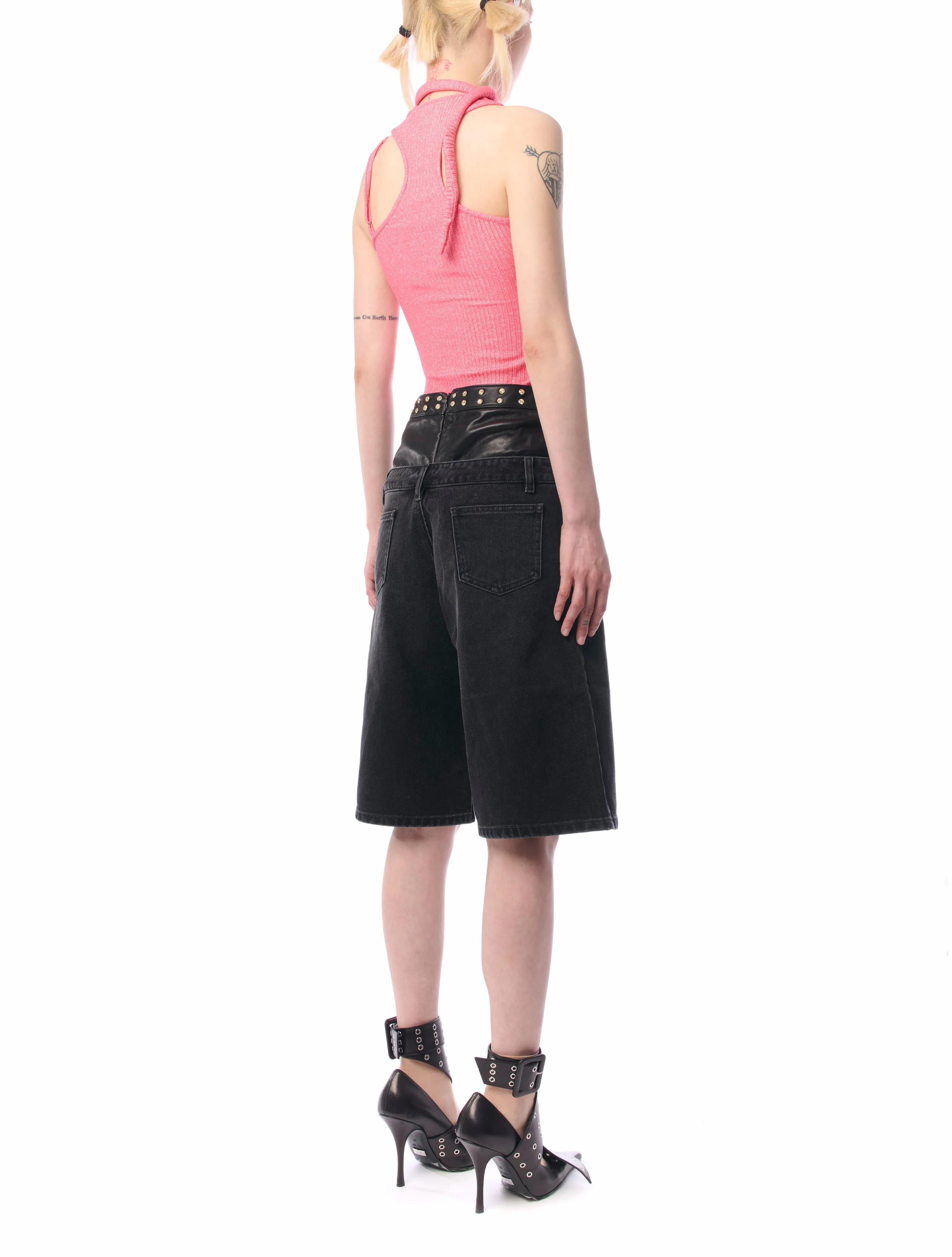 Ottolinger Layered Cut-Out Pink Tank Top