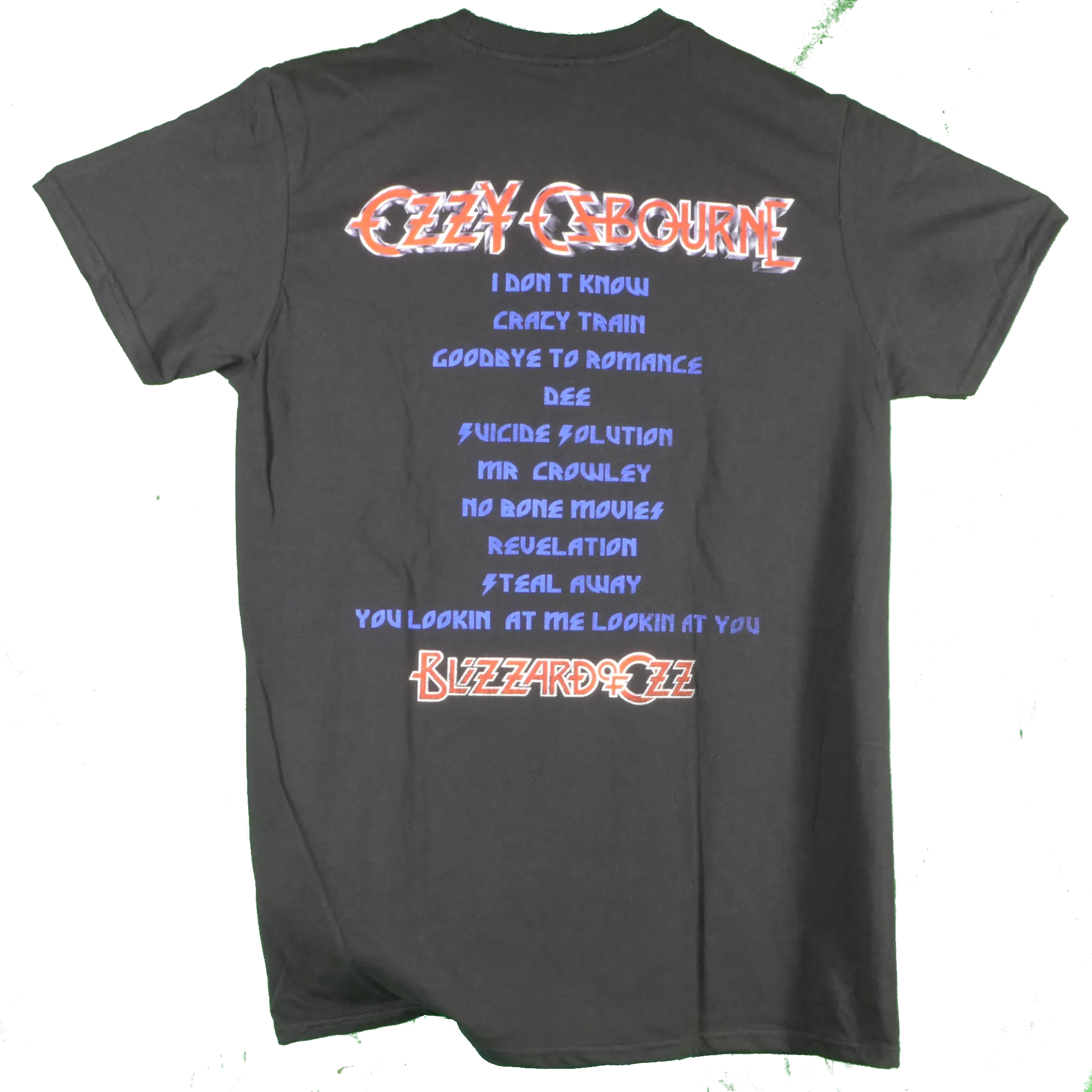 Ozzy Blizzard of Ozz Tracklist T-Shirt