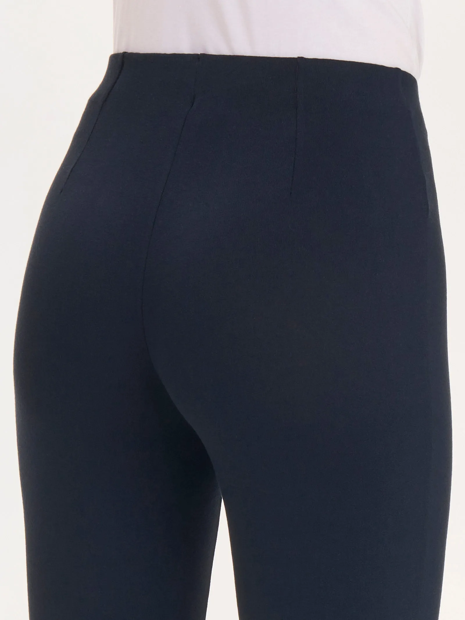 Pantalone a sigaretta in jersey di viscosa crêpe - Bleu