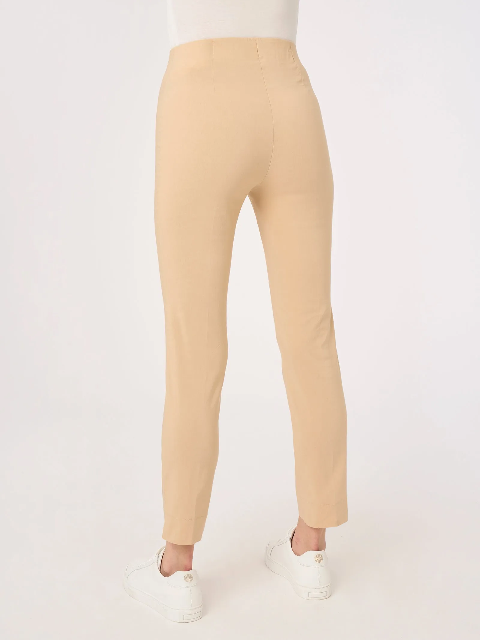 Pantalone capri con spacchetti in Super Fresh - Irish Cream