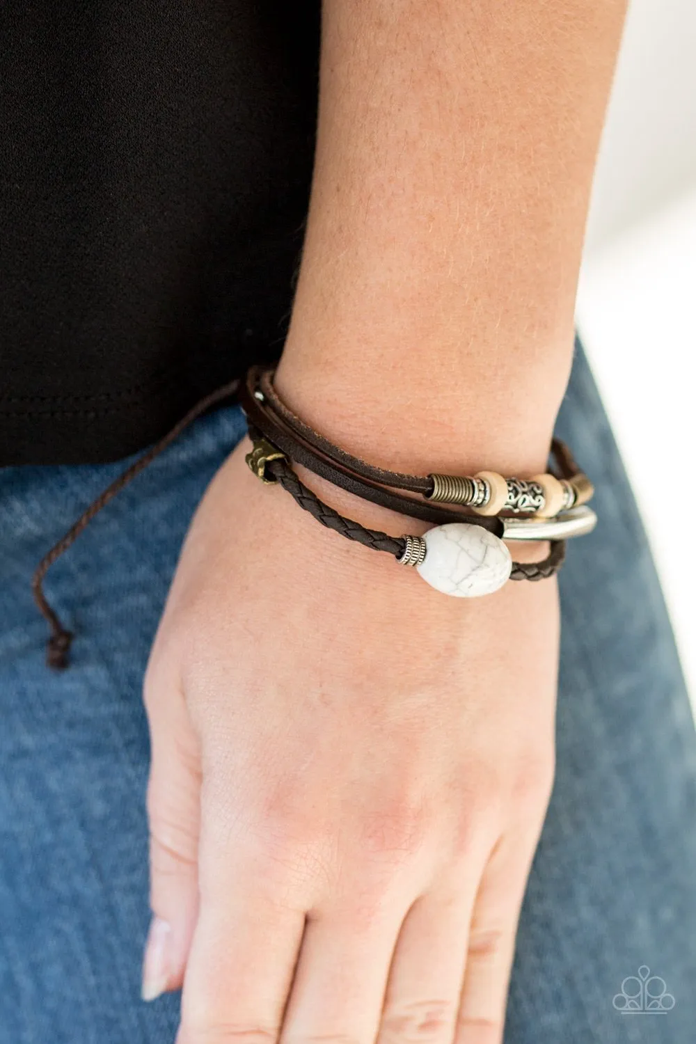 Paparazzi Across The Globe - Brown Urban Bracelet