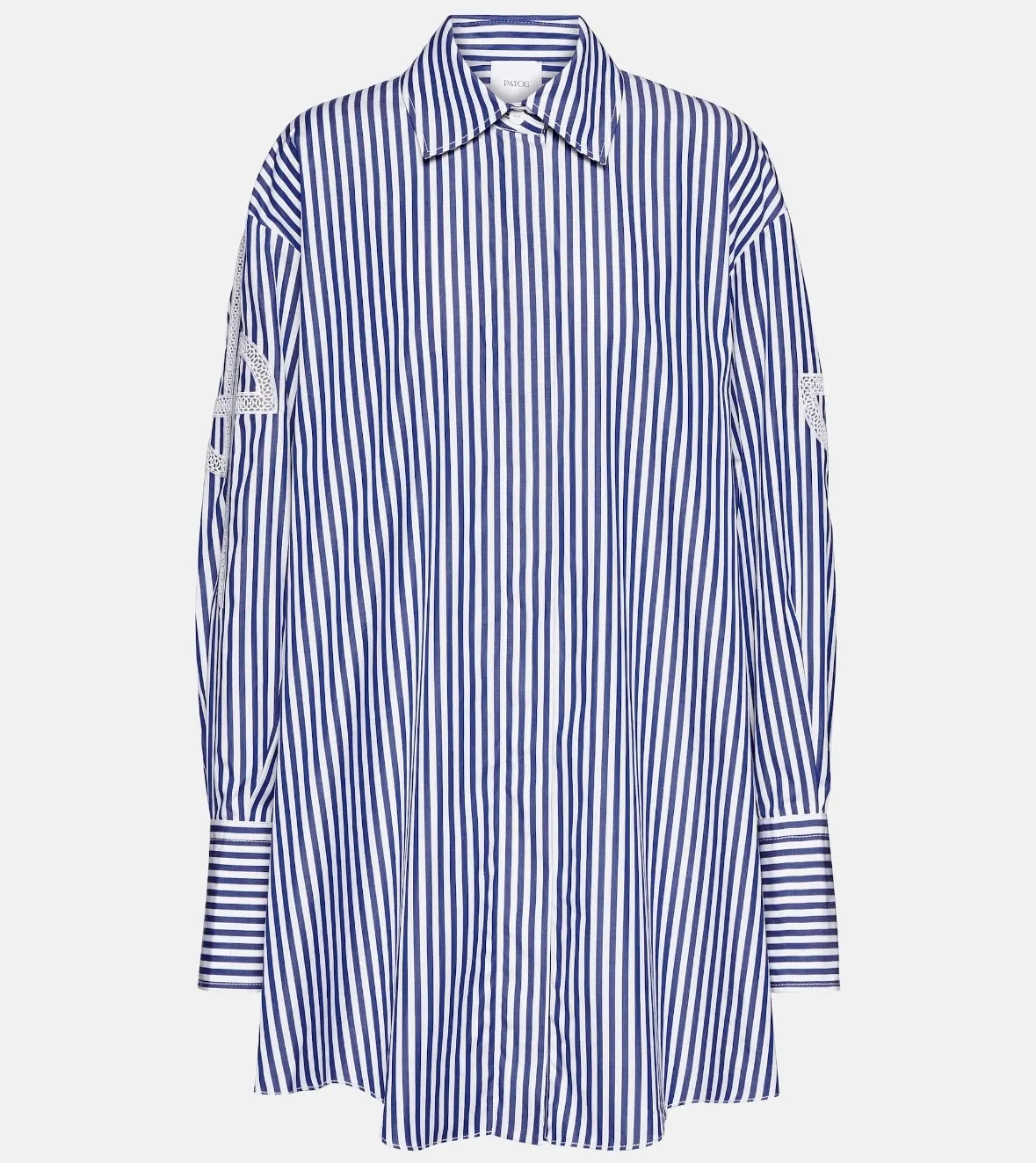 PATOU  |Stripes Casual Style Long Sleeves Cotton Oversized