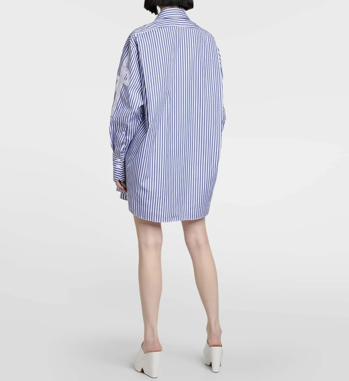 PATOU  |Stripes Casual Style Long Sleeves Cotton Oversized