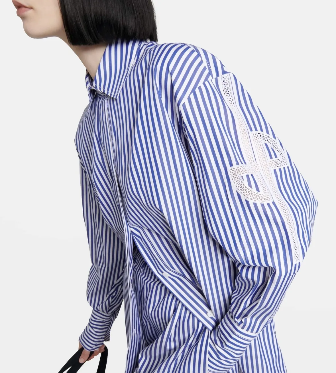 PATOU  |Stripes Casual Style Long Sleeves Cotton Oversized